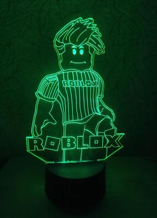 3d-светильник роблокс roblox, 3д-ночник, несколько подсветок (на пульте)