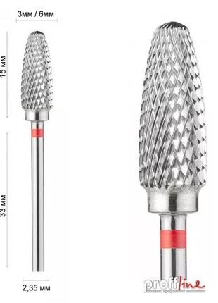 Фреза твердосплавная 500 104 275 140 060 (21236 dlx) кукуруза ø 6 мм красная (dxf001281)