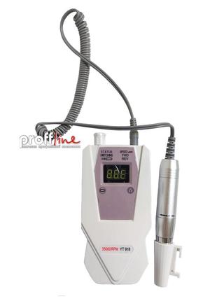 Фрезер для маникюра и педикюра аккумуляторный yt-918 30 вт 35000 об/мин белый