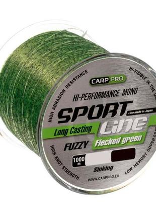 Волосінь carp pro sport line flecked green 1000м 0.351 мм