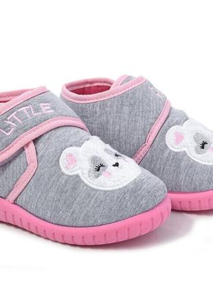 Тапочки домашние для девочек deshman d3364-r/29 серый 29 размер