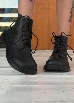 Кожаные ботинки анатомический носок