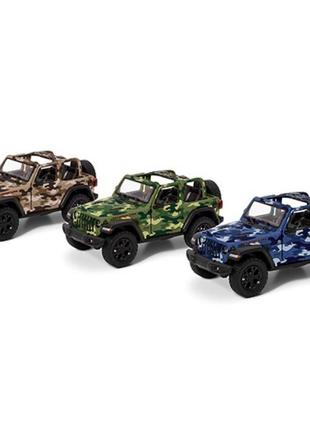 Машинка jeep wrangler camo kt5420wa синій