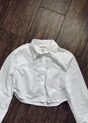 Неймовірно стильна кроп біла сорочка7 фото