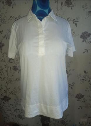 Белоснежная футболка-поло cos 48-50 размер