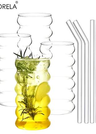 Склянка прозора хвилеподібна для коктейлів 500 мл