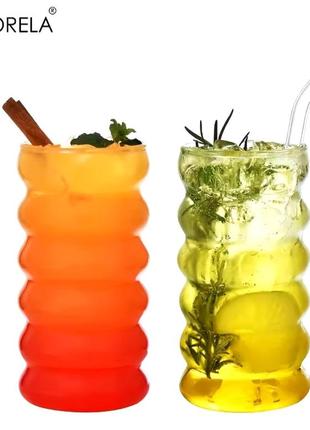 Склянка прозора хвилеподібна для коктейлів 500 мл2 фото