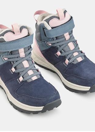 Дитячі черевики шкіряні на липучках водонепроникні quechua