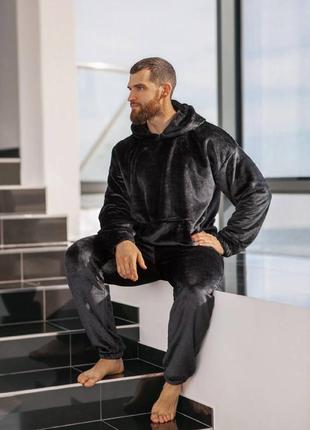 Піжама чоловіча  тепла двухсторонняя махра турция family look