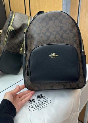 Рюкзак женский в стиле dackpack coach jordyn black premium