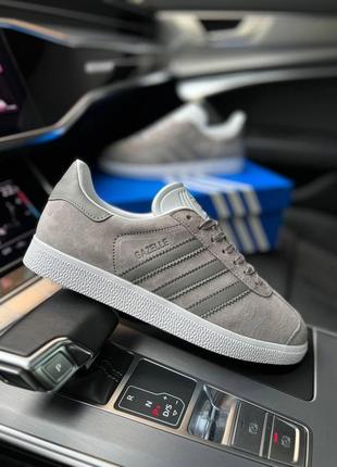 Мужские качественные кроссовки adidas gazelle gray ,прочные и легкие,кроссовки классика,спортивные комбин4 фото