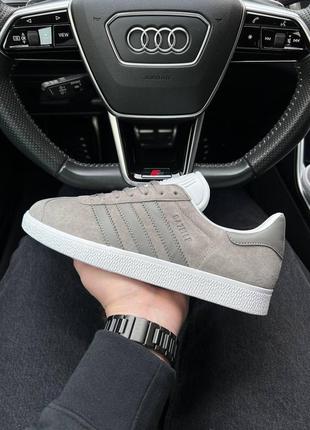 Мужские качественные кроссовки adidas gazelle gray ,прочные и легкие,кроссовки классика,спортивные комбин5 фото