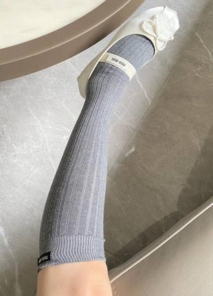 Носки високі miu miu