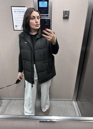 Брюки утеплені прямого кроя на резинці zara