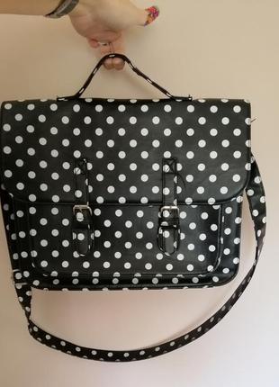 Сумка в горошек горошковый принт polka dot
