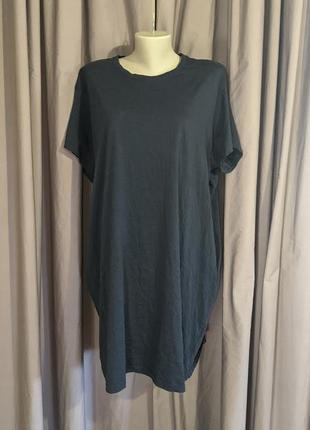 Платье-футболка с карманами,х/б