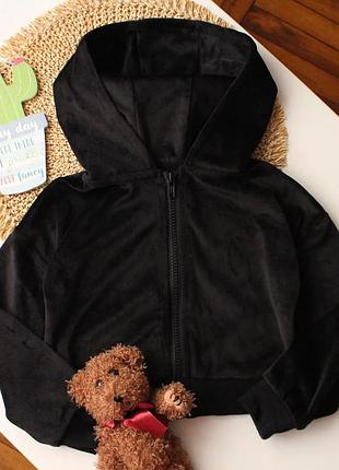 Базовое черное теплое укороченное зип худи matalan 4 года