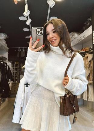 Турція🇹🇷 трикотажний костюм светр та спідниця теніска