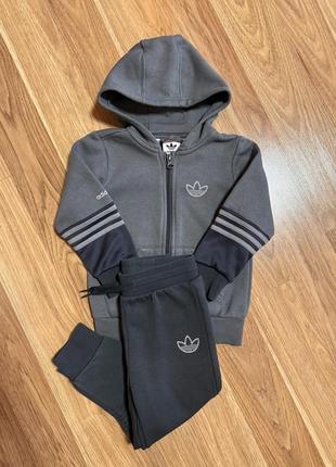 Adidas оригинал утепленный спортивный костюм на флисе 3 р
