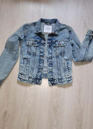 Джинсовая куртка cropp голубая xs по фигуре