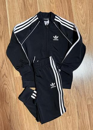 Adidas оригинал черный спортивный костюм 3 р