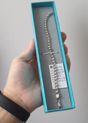 Браслет серебряный с фианитами