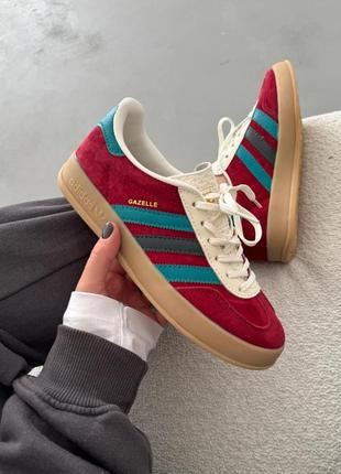 Adidas gazelle red white and blue sale