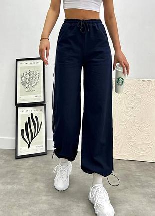 Жіночі спортивні тонкі штани джогери знизу з фіксаторомі