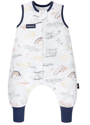 Спальний мішок для малюків 1,0 tog ультрам'який дитячий спальний мішок із бавовни та віскози з бамбука з ніжками