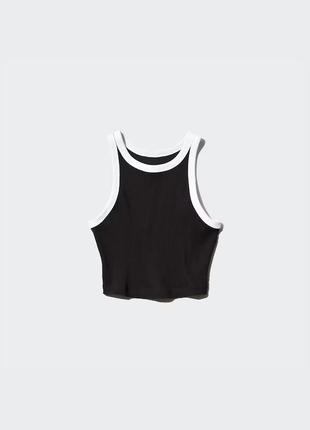 Топ укороченный в рубчик uniqlo размер м и л