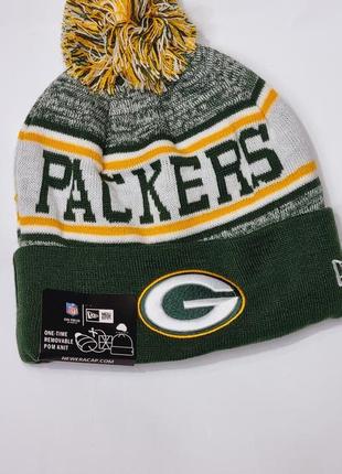 Вязаная зимняя шапка с логотипами nfl green bay packers