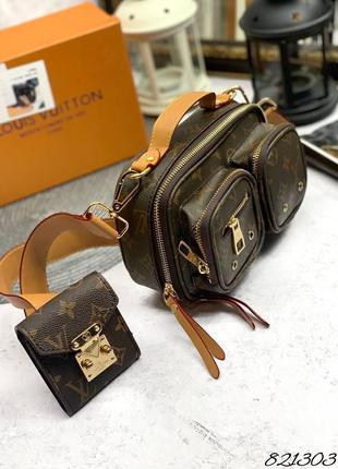 Шкіряна сумка в стилі louis vuitton