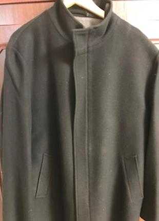 Пальто-куртка  мужское  черное 52-54р (шерсть, вискоза)