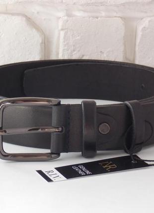 Черный кожаный женский ремень универсальный