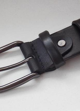 Черный кожаный женский ремень универсальный