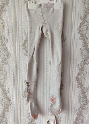 Махрові колготи на дівчинку на 5-6 років