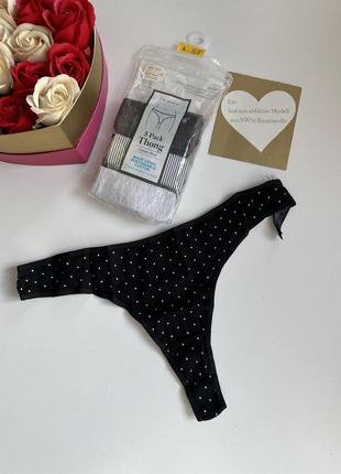 Набір 4 шт. нових бавовняних трусиків стрінгів в упаковці 💙💛