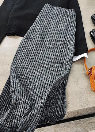 Сіра міді в рубчик topshop