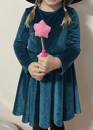 Плаття сукня нарядне блискуче велюрове тепле ялинка костюм