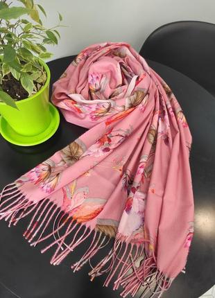 Теплый кашемировый палантин шарф