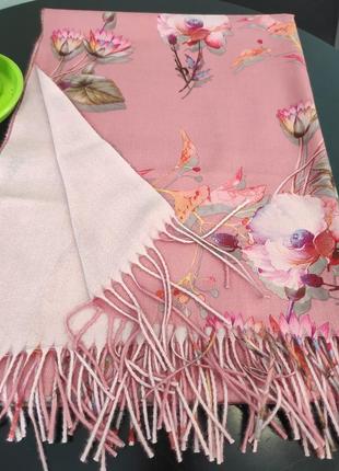 Теплый кашемировый палантин шарф