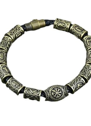 Набір скандинавських рун "руни вікінгів" 24 штук бронзовий внутрішній діаметр руни - 6 мм.