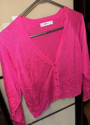 Оригинальная яркая кофта zara кардиган