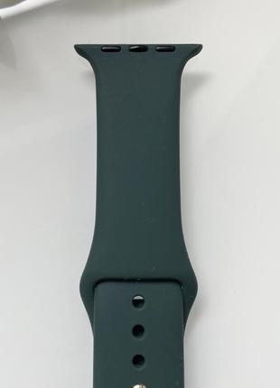 Силіконовий ремінець для розумного годинника smart watch 38/40 (темно-зелений)