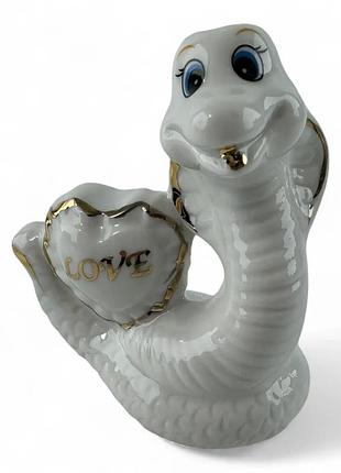 Кобра-змія порцелянова "символ любові" (8х7х4 см)
