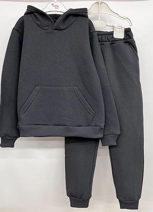 Теплий підлітковий костюм тринитка піньє з начісом (128-152)