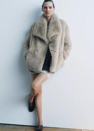 Короткое пальто zw collection из искусственного меха