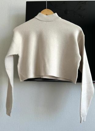 Укороченный свитер zara кашемир