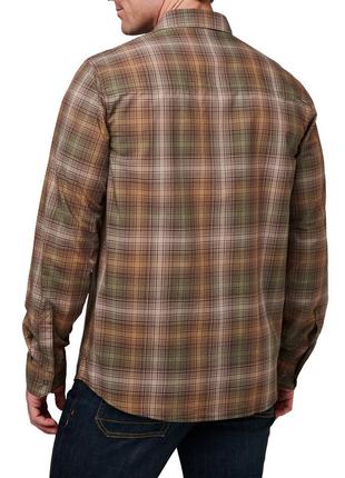 Рубашка тактическая 5.11 tactical igor plaid long sleeve shirt l umber brown plaid2 фото