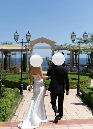 Свадебное платье с корсетом